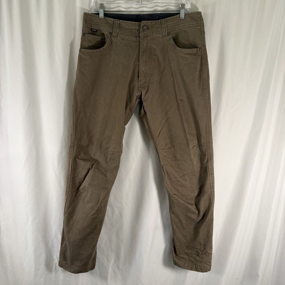 Kuhl Hot Ryder Flannel Lined Pants Men's 34x32 Tan Straight Leg Outdoor